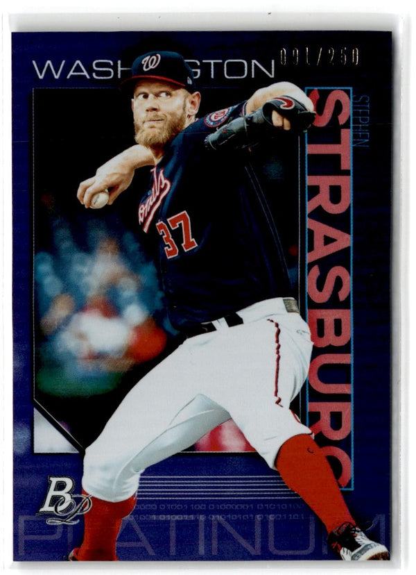 2020 Bowman Chrome Purple Refractor Stephen Strasburg #29 091/250