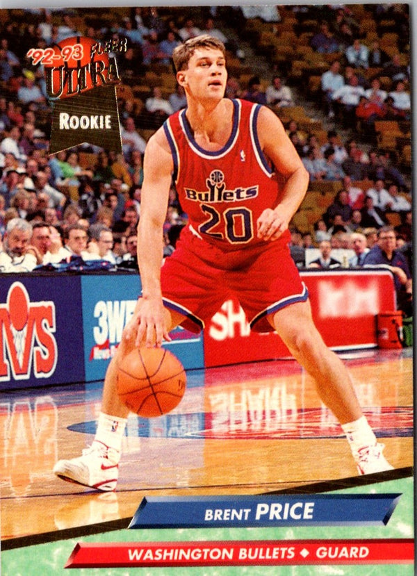 1992 Ultra Brent Price #372 Rookie