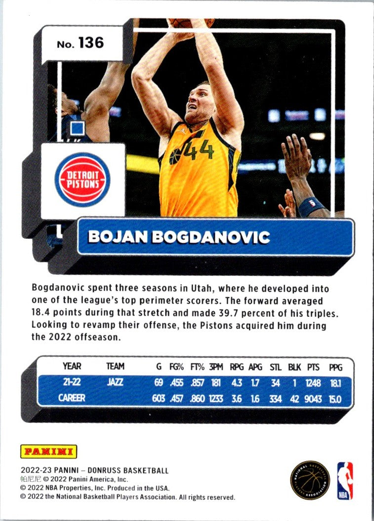 2022 Donruss Bojan Bogdanovic