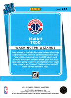 2021 Donruss Rated Rookies Isaiah Todd #237