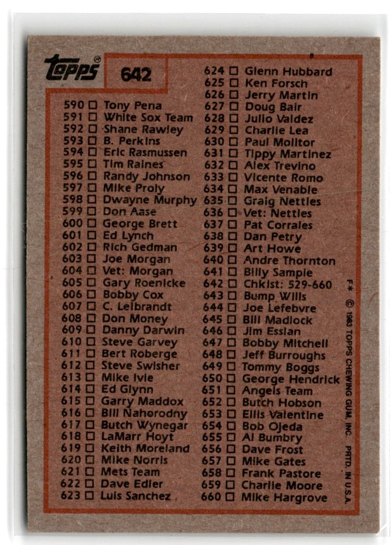 1983 Fleer Frank Viola