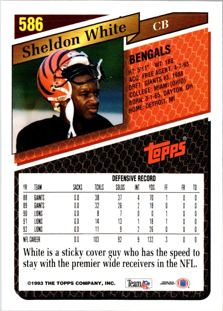 1993 Topps Sheldon White