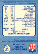 1981 Fleer Team Action New Orleans Saints Defense