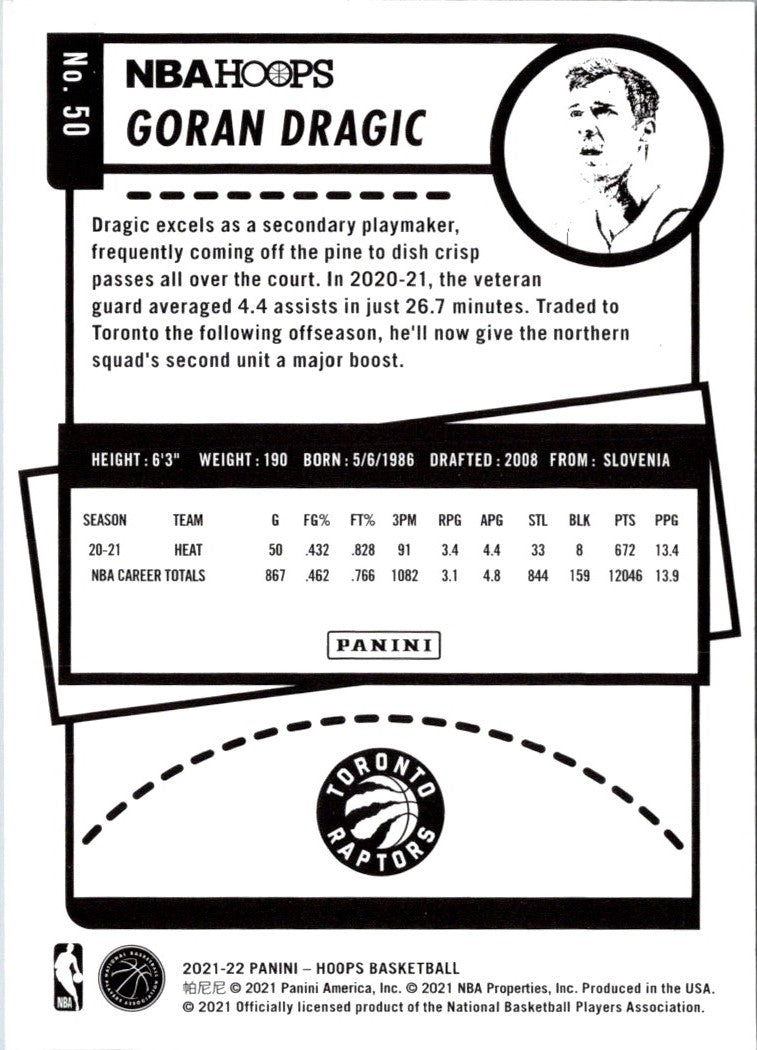 2021 Hoops Red Backs Goran Dragic