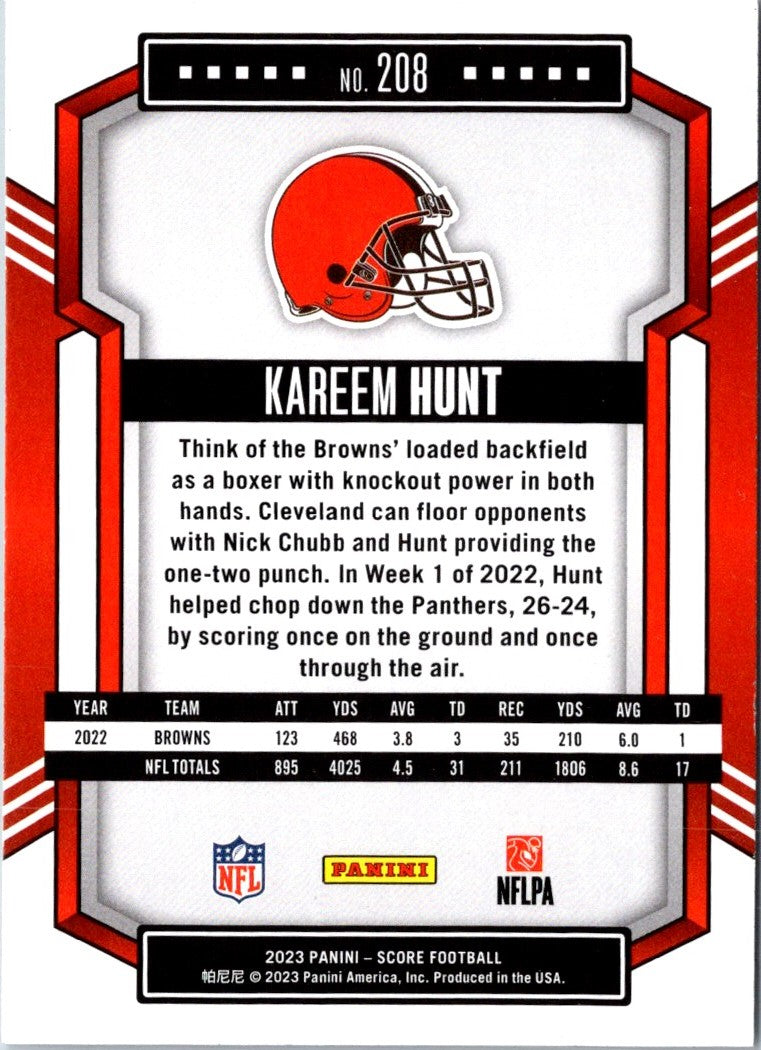 2023 Score Red Kareem Hunt