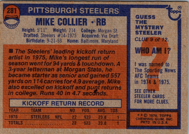 1976 Topps Mike Collier