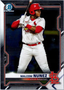 2021 Bowman Draft Chrome Malcom Nunez