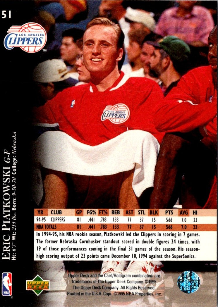 1995 Upper Deck Electric Court Eric Piatkowski