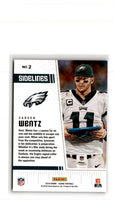 2018 Score Sidelines Red Carson Wentz #2