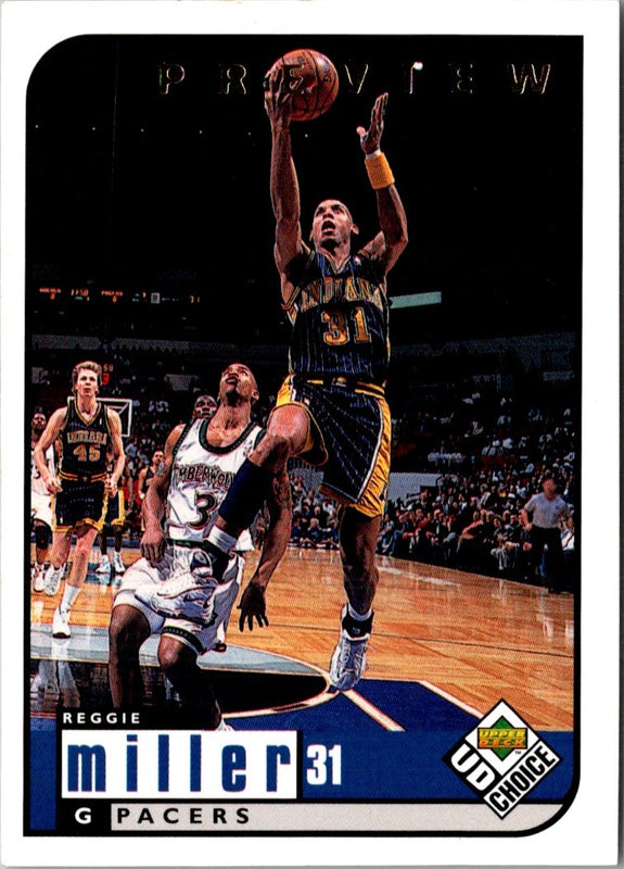 1998 UD Choice Preview Reggie Miller #56