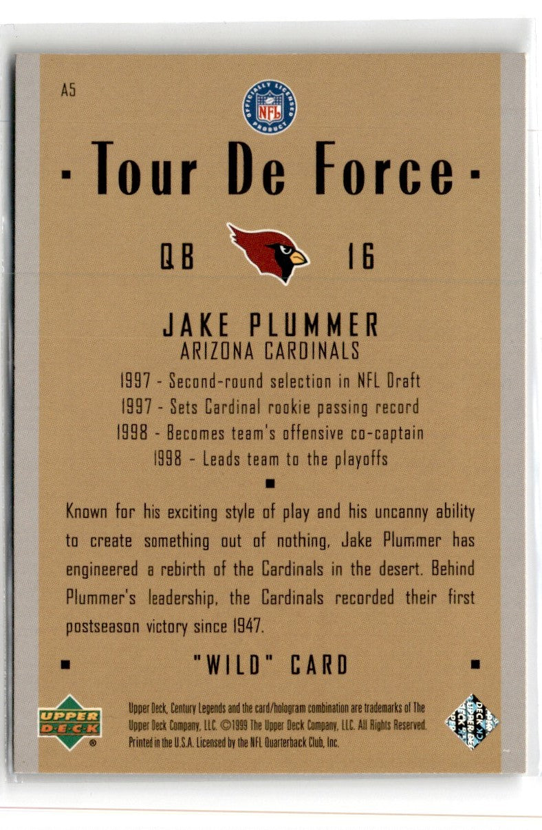 1999 Upper Deck Century Legends Tour de Force Jake Plummer