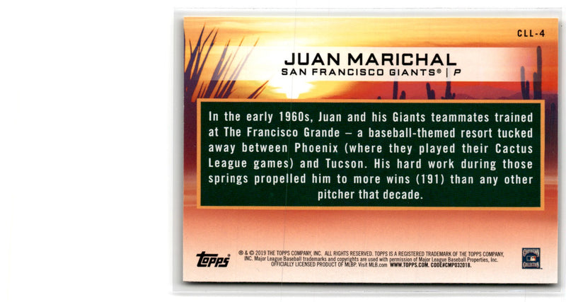 2019 Topps Cactus League Legends Juan Marichal