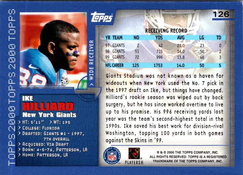 2000 Topps Ike Hilliard