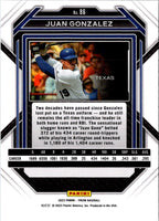 2023 Panini Prizm Blue Ice Juan Gonzalez #86
