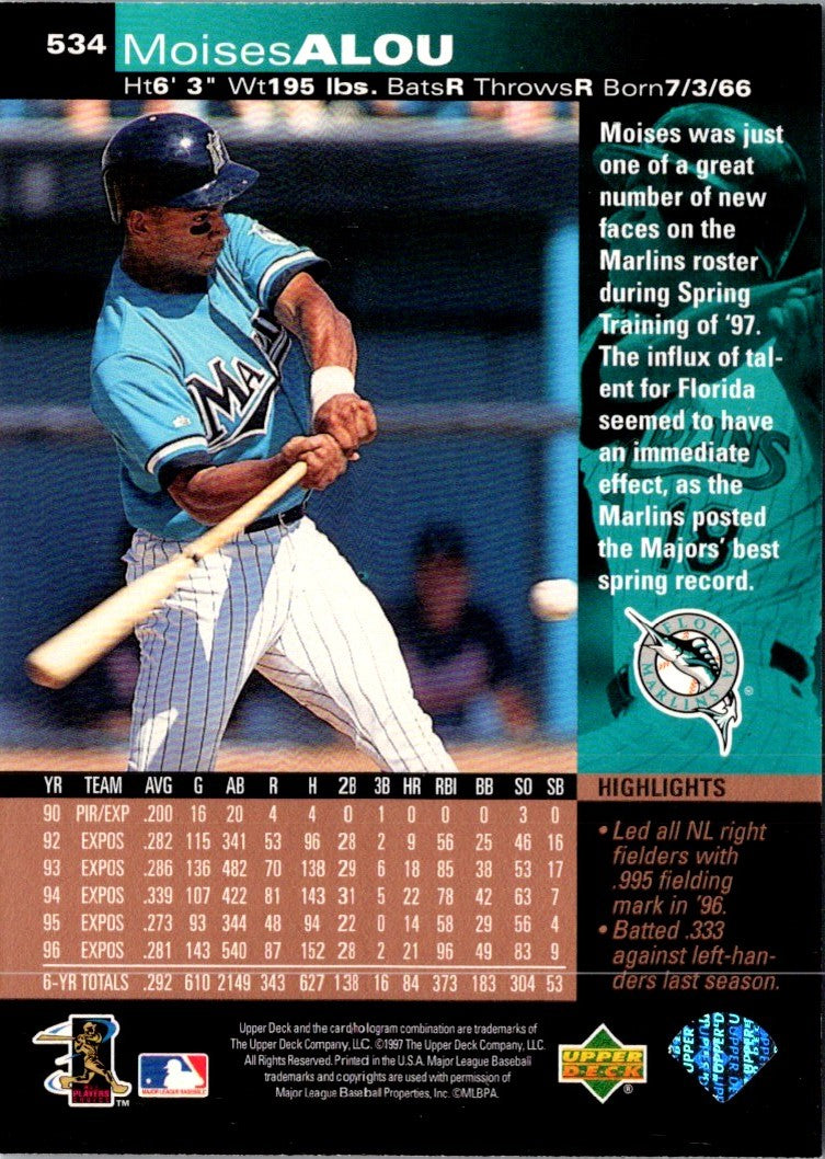 1997 Upper Deck Moises Alou