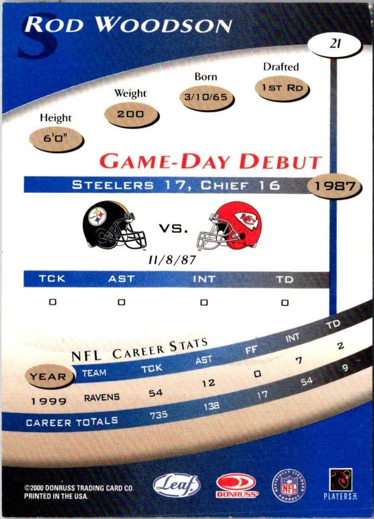 2000 Quantum Leaf Rod Woodson