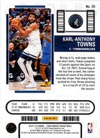 2022 Panini Contenders Season Ticket Karl-Anthony Towns #20