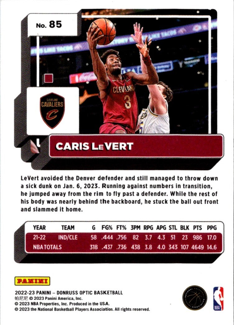 2022 Donruss Optic Caris LeVert