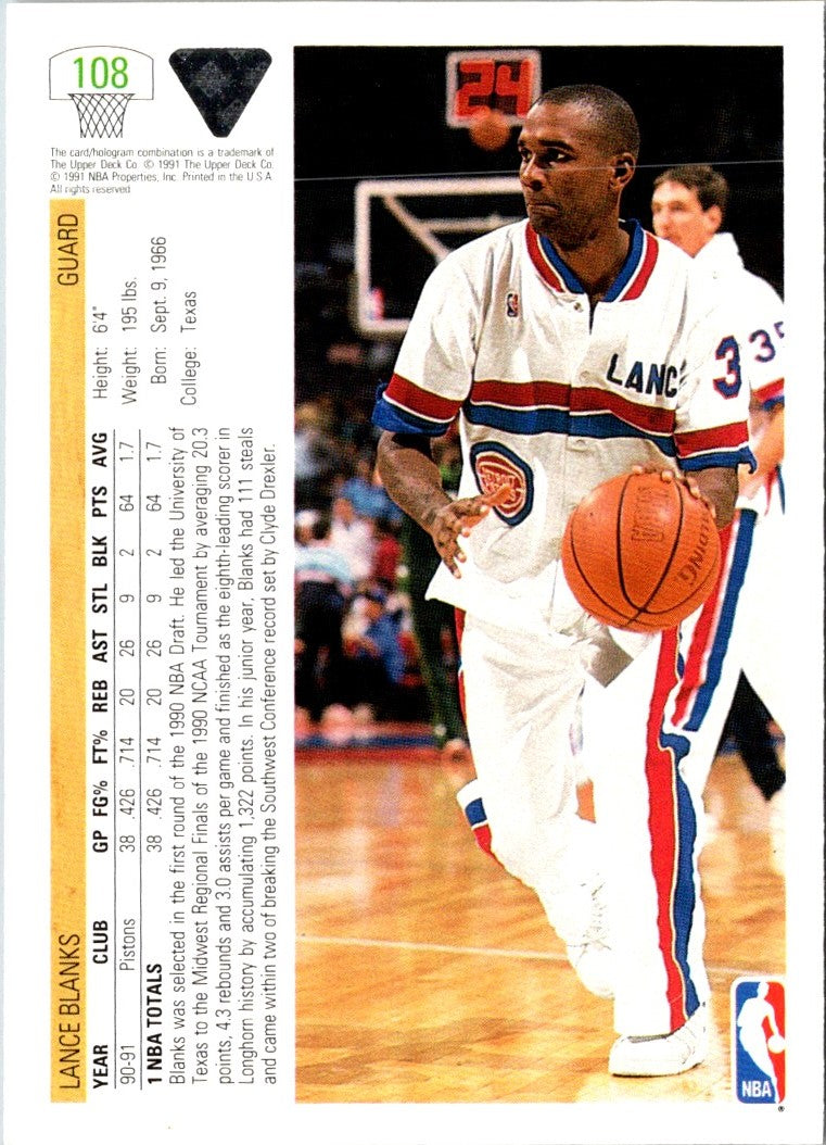 1991 Upper Deck Lance Blanks