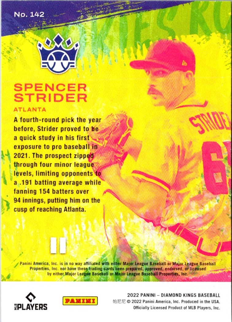 2022 Panini Diamond Kings Spencer Strider