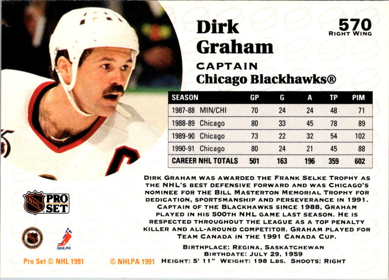 1991 Pro Set Dirk Graham
