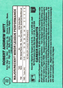 1986 Donruss The Rookies Bobby Witt