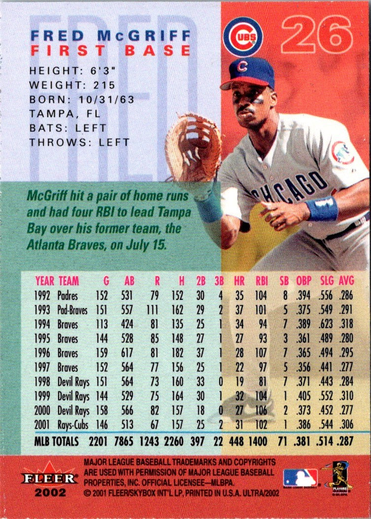 2002 Ultra Fred McGriff