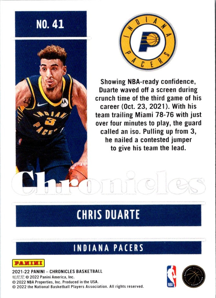 2021 Panini Select Blue Chris Duarte