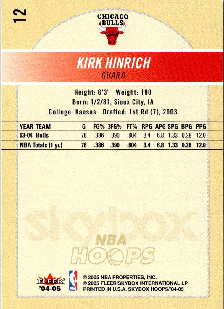 2004 Hoops Kirk Hinrich