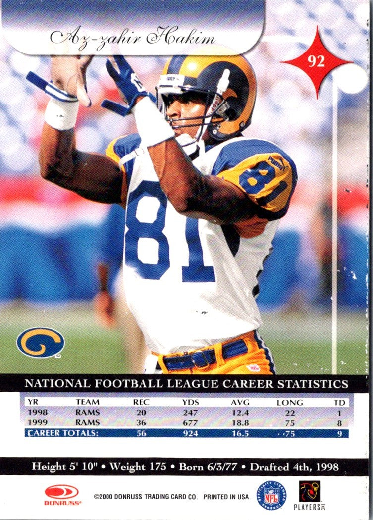 2000 Donruss Elite Az-Zahir Hakim