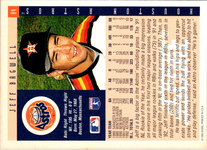 1993 Score Jeff Bagwell