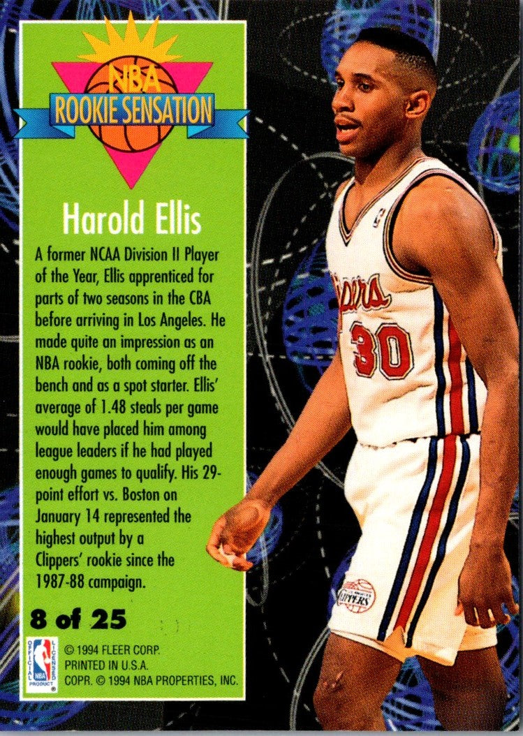 1994 Fleer Rookie Sensations Harold Ellis