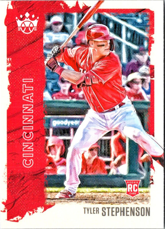 2021 Panini Diamond Kings Red Frame Tyler Stephenson #129