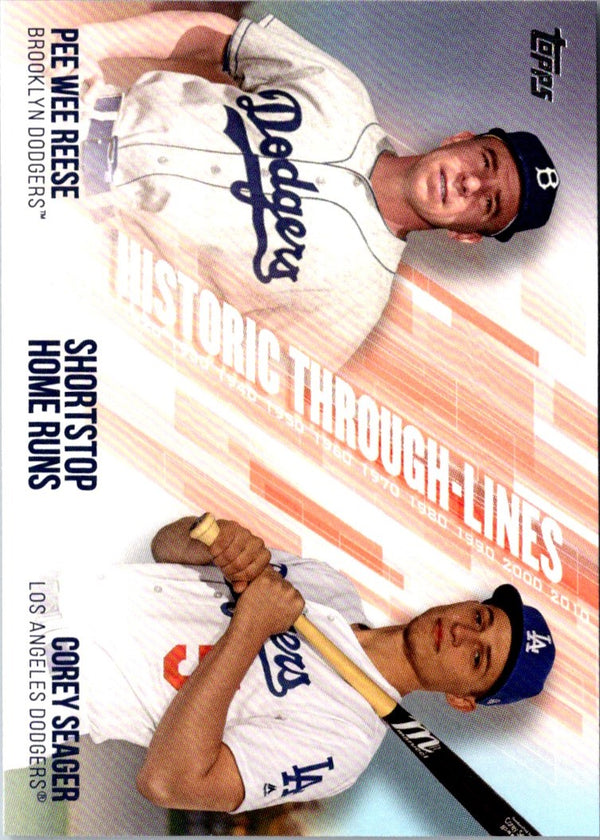 2019 Topps Historic Through-Lines Corey Seager/Pee Wee Reese #HTL-44