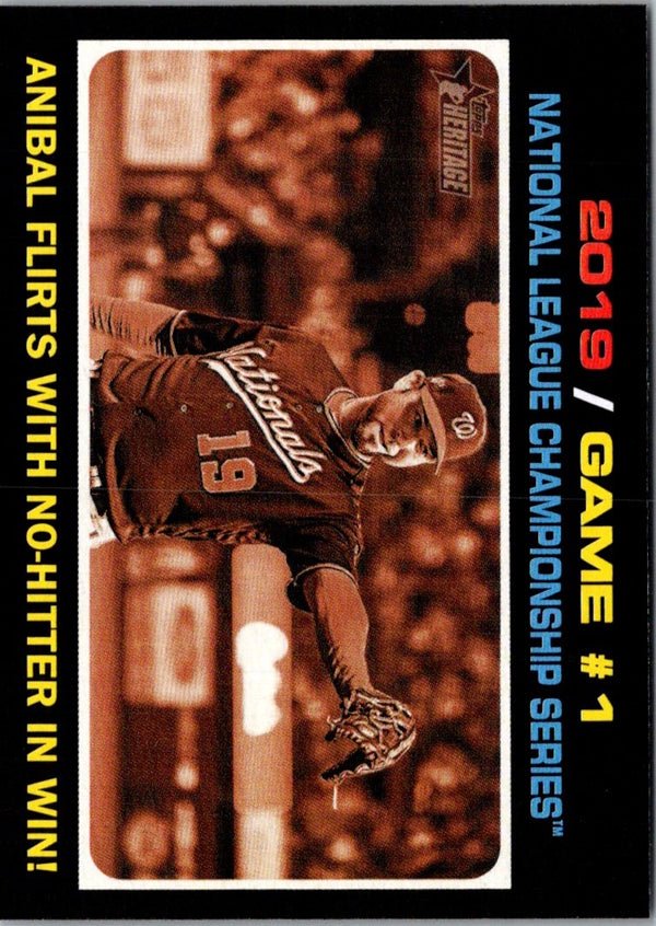 2020 Topps Heritage Anibal Flirts With No-Hitter In Win! #202