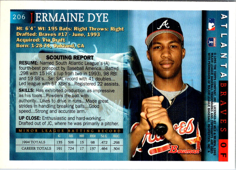 1995 Bowman Jermaine Dye