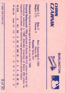 1989 Star Burlington Braves Chris Czarnik