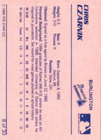1989 Star Burlington Braves Chris Czarnik #8