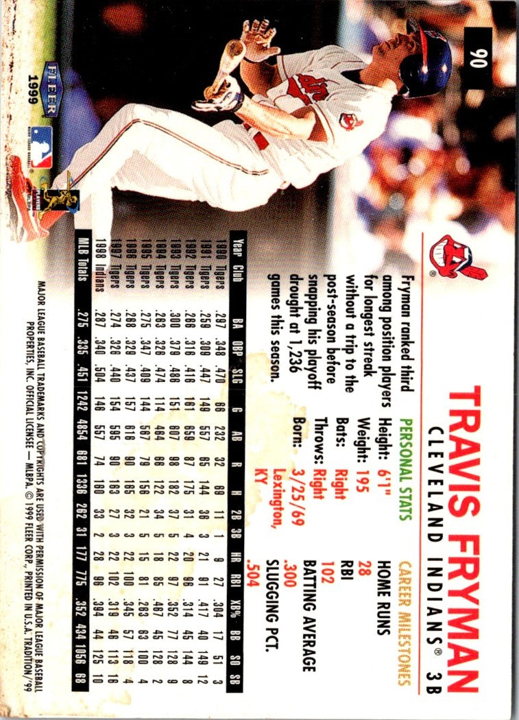 1999 Fleer Tradition Travis Fryman