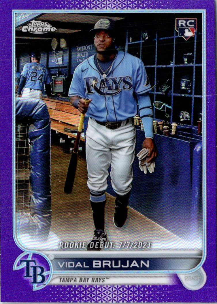 2022 Topps Chrome Update Purple Refractor Vidal Brujan