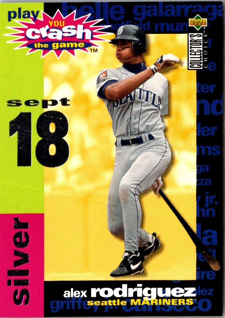 1995 Collector's Choice You Crash the Game Alex Rodriguez
