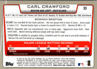 2012 Bowman Chrome Carl Crawford #33