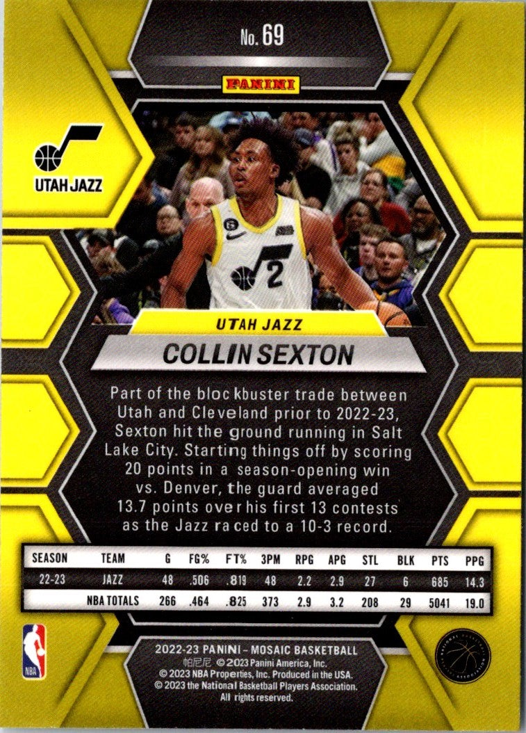 2022 Panini Mosaic Blue Collin Sexton