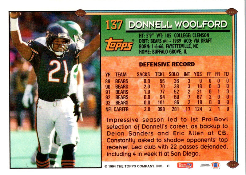 1994 Topps Donnell Woolford