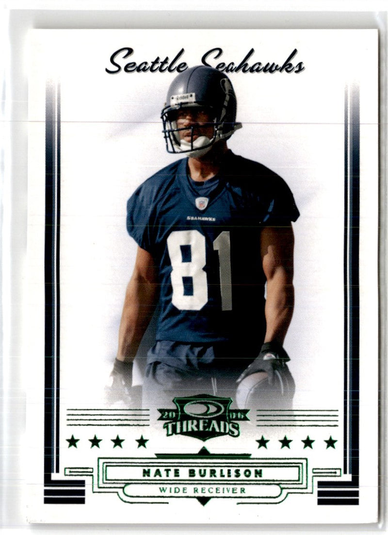 2006 Donruss Threads Retail Green Nate Burleson