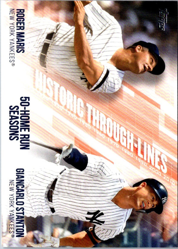 2019 Topps Historic Through-Lines Giancarlo Stanton/Roger Maris #HTL-20