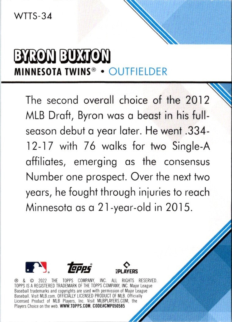 2022 Topps Welcome to the Show Blue Byron Buxton