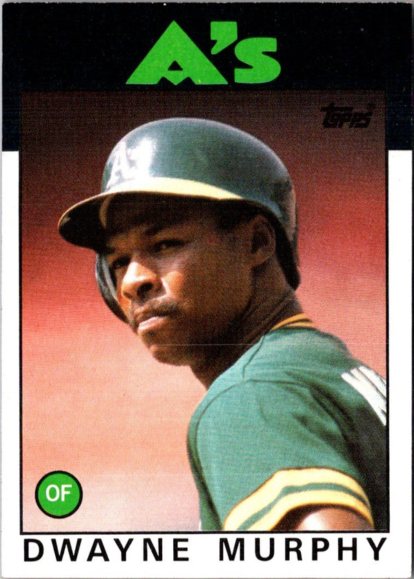 1986 Mother's Cookies Oakland Athletics Dwayne Murphy #6