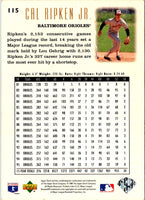 1996 Upper Deck Cal Ripken Jr. #115