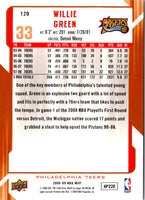 2008 Upper Deck MVP Willie Green #120